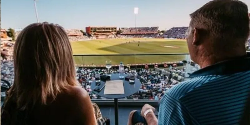 Families inside the grandstand lounge